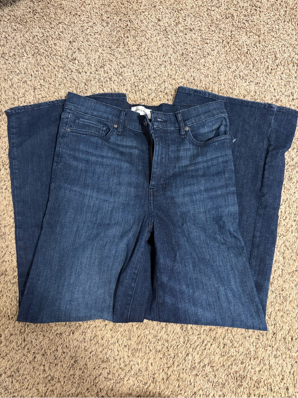 Frame Denim Women's Dark Blue Wide Leg Jeans